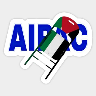 Folding Chair To The Israel Lobby - Palestinian Flag - Front Sticker